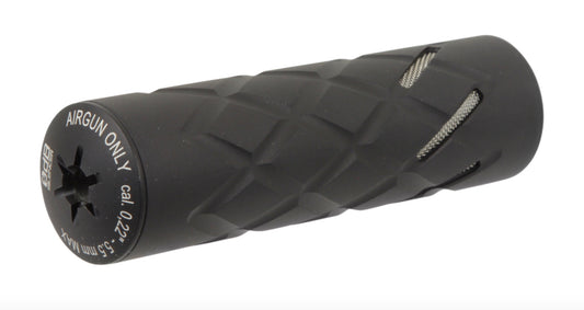 0dB Airgun Silencer 110C Black with 1/2" UNF .177/.22CAL-.25CAL-.30CAL