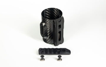 Black Arts Design 52mm Carbon Fiber Tri-Rail w/5 Slot Pic Rail w/ integrated QD swivel