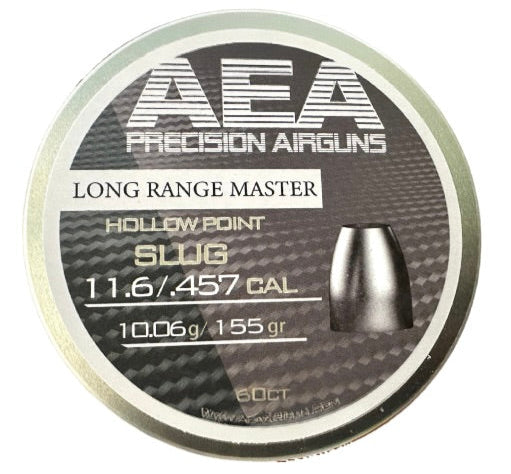 AEA LONG RANGE MASTER HOLLOWPOINT SLUGS .457 CALIBER 155GR 60CT - Please note that all ammo sales are final