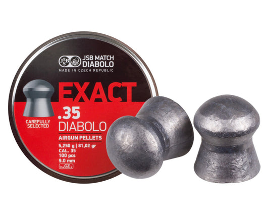 JSB EXACT DIABOLO .35 CALIBER 81.02GR PELLETS 546035-100