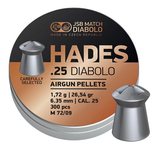 JSB HADES DIABOLO .25 CALIBER 26.54GR PELLETS