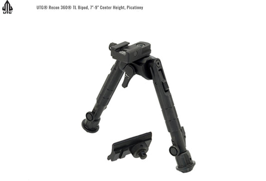 UTG RECON 360 TL BIPOD, 7”-9” CENTER HEIGHT, PICATINNY - TL-BP01-B