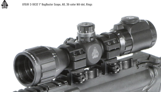 UTG BUGBUSTER 3-9X32 1” SCOPE, AO, 36 COLOR MIL-DOT - SCP-M392AOIEWQ