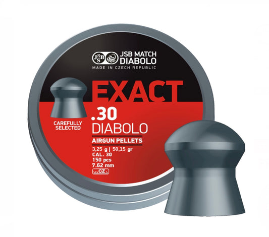 JSB EXACT DIABOLO .30 CALIBER 50.15GR PELLETS 546031-150