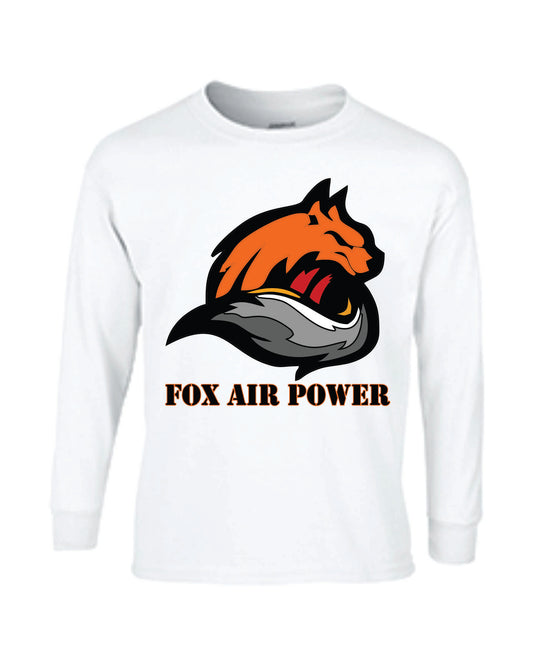 FOX AIR POWER LONG SLEEVE T-SHIRT, BLACK & WHITE