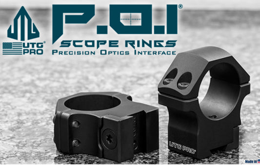 UTG PRO 1” / 2PCs HIGH PROFILE P.O.I. DOVETAIL/11MM RINGS PERFECT FOR AEA HP MODELS - RDU012520