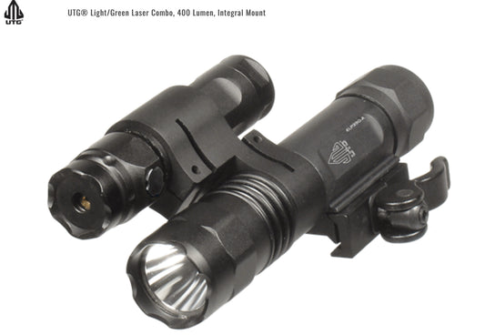 UTG LIGHT/GREEN LASER COMBO, 400 LUMEN, INTEGRAL MOUNT- LT-ELP39Q-A