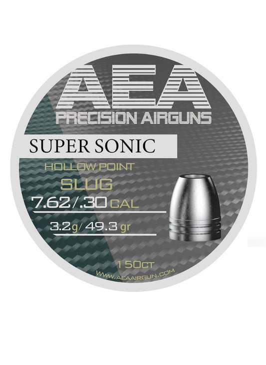 AEA SUPER SONIC HOLLOWPOINT SLUGS .30 CALIBER 49.3GR 150CT - Please note that all ammo sales are final