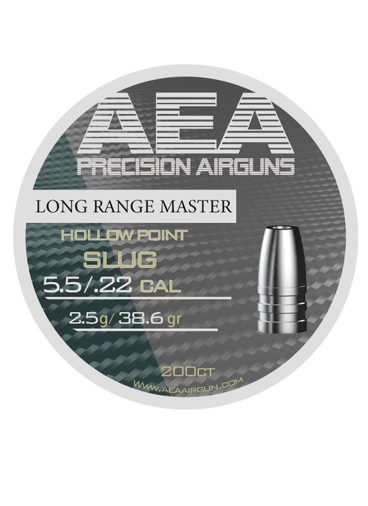 AEA LONG RANGE MASTER HOLLOWPOINT SLUGS .22 CALIBER 38.6GR 200CT - Please note that all ammo sales are final