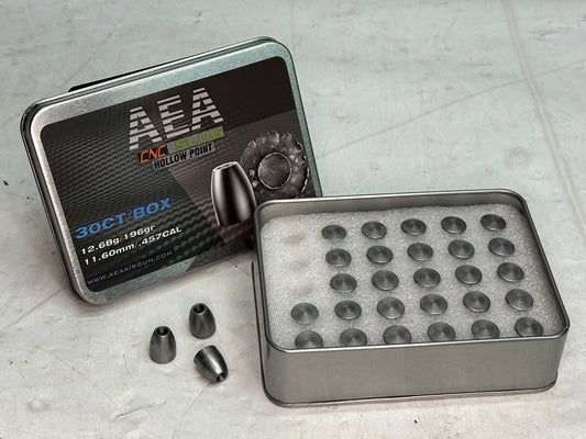 AEA .457 CAL, 196GR CNC HOLLOWPOINT SLUGS - Please note that all ammo sales are final.