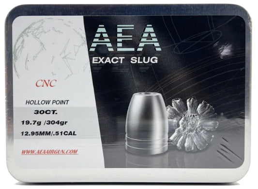 AEA .51 CAL, 304GR CNC HOLLOWPOINT SLUGS - Please note that all ammo sales are final.