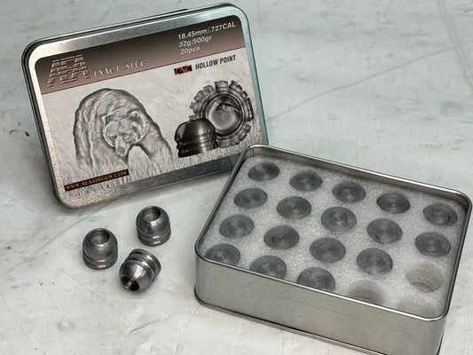 AEA .72 CAL, 500GR CNC HOLLOWPOINT SLUGS - Please note that all ammo sales are final.