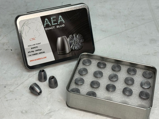 AEA .58 CAL, 398GR CNC HOLLOWPOINT SLUGS - Please note that all sales of ammo are final.