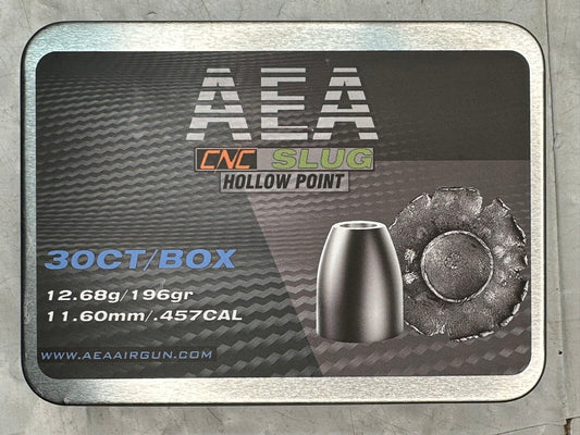 AEA .457 CAL, 196GR CNC HOLLOWPOINT SLUGS - Please note that all ammo sales are final.