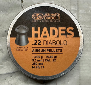 JSB HADES DIABOLO .22 CAL 15.89GR 250pcs