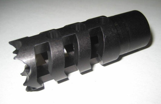 Texoma Custom 18×1 Muzzle Brake Megalodon 50cal, 51cal, and 58cal anodized black