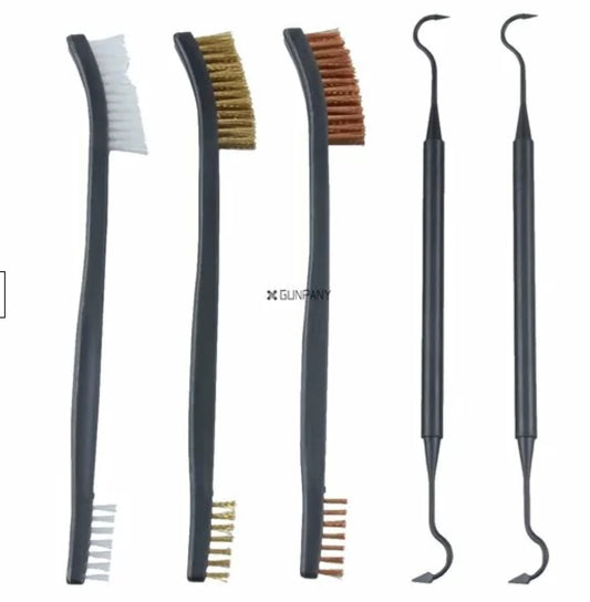 HUMA 5 Pc Cleaning Set Brush and Hooks