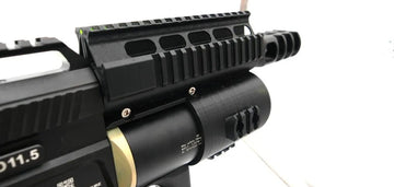 T50 Front Rail Kit With FIBER OPTIC SIGHT and Bash Gaurd BLACK