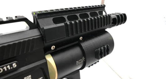 T50 Front Rail Kit With FIBER OPTIC SIGHT and Bash Gaurd BLACK