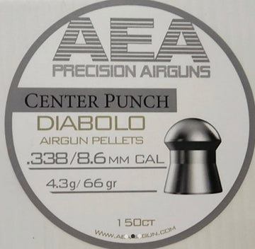 AEA CENTER PUNCH PELLETS .338CAL, 66gr