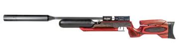 RAW HM1000x LRT – Red Wood Laminate Stock Air Rifle with Moderator