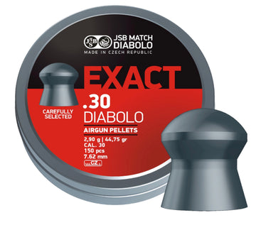 JSB EXACT DIABOLO .30 CALIBER 44.75GR PELLETS 546030-150