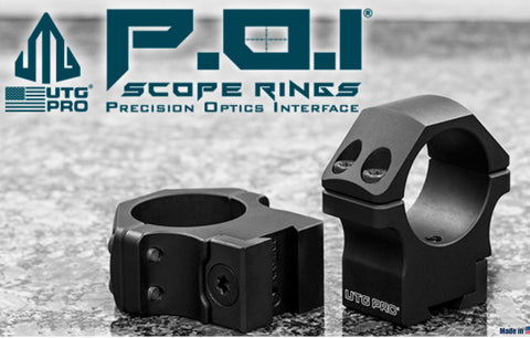 UTG PRO 1” / 2PCs HIGH PROFILE P.O.I. DOVETAIL/11MM RINGS PERFECT FOR AEA HP MODELS - RDU012520