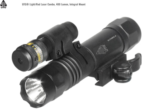 UTG LIGHT/RED LASER COMBO, 400 LUMEN, INTEGRAL MOUNT - LT-ELP38Q-A